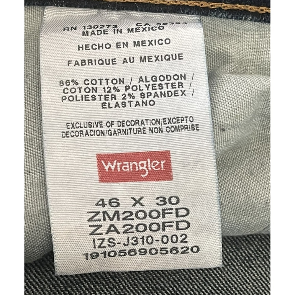 Wrangler Authentics Straight Leg Medium Wash Denim Mens Jeans 46X30 ZM200FD - Picture 7 of 8